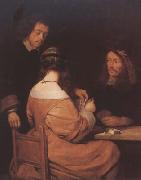 TERBORCH, Gerard The Card-Players (mk08) painting